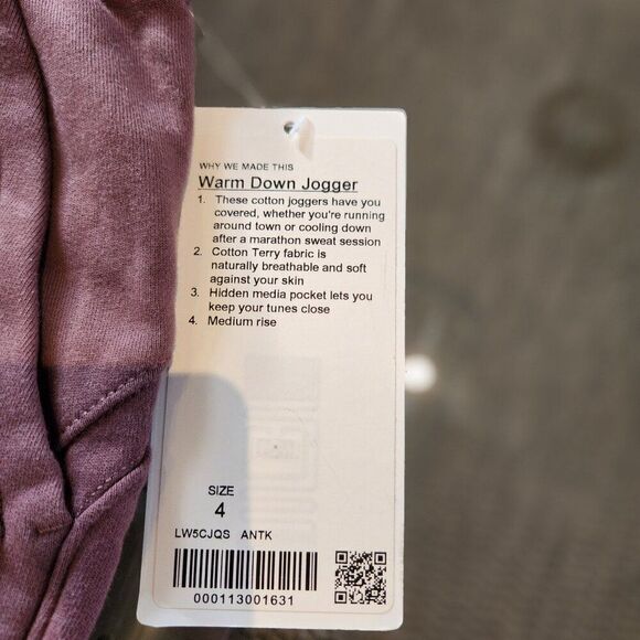 NWT Lululemon Warm Down Jogger - Picture 4 of 8